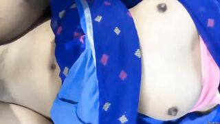 Blue saree aunty sex no t