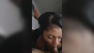 Ebony sucking Dick (second nut tonight)