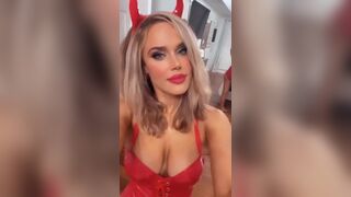 WWE - CJ Perry aka Lana in sexy red devil costume