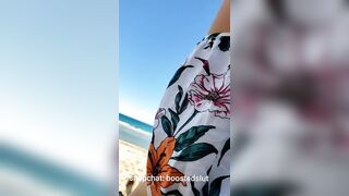 Public beach sex with teen asain American