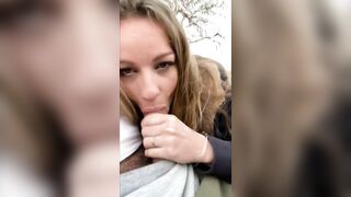 PUBLIC BLOWJOB IN SAFARI-I suck his cock,he cum and i swallow all his sperm