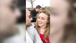 PUBLIC BLOWJOB IN SAFARI-I suck his cock,he cum and i swallow all his sperm