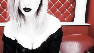 Goth Blonde Masturbates