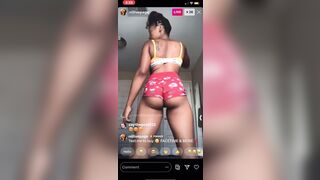 Slim Thick Ebony Teen | Instagram Live Thot