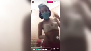 Dounia Moroccan Teen Twerking Live On Instagram !