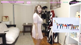 Massive Breasted Asian Twitch Streamer knows what she is doing to Audience