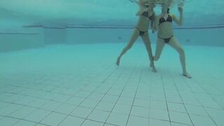 Teens have Fun under Water