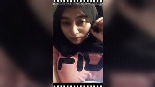 GIRL IN HIJAB PLAYING WITH HER BOOBS