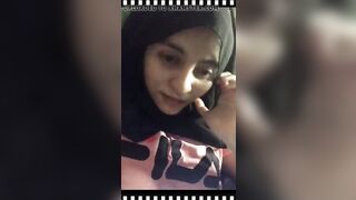 GIRL IN HIJAB PLAYING WITH HER BOOBS