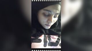 GIRL IN HIJAB PLAYING WITH HER BOOBS