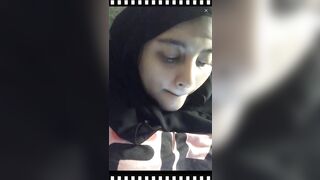 GIRL IN HIJAB PLAYING WITH HER BOOBS