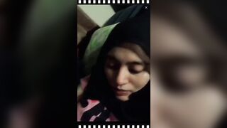 GIRL IN HIJAB PLAYING WITH HER BOOBS