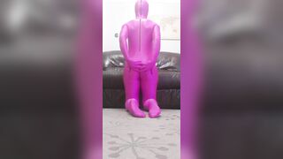 Laura Encased zentai tease