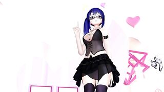 No me importa, Kagura Suzu - VTuber mmd Undress blue hair color edit smixix