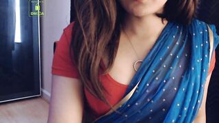 Cammodel BadGirlLHR in Saree