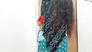 Indian bhabhi changing clothes in her room