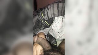 Horny Indian Wife gives passionate handjob to a hairy cock