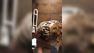 Masturbation in a public toilet