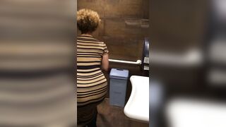 Masturbation in a public toilet