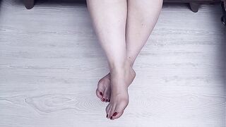 I show my beautiful and soft feet in the new take video.