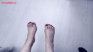 I show my beautiful and soft feet in the new take video.