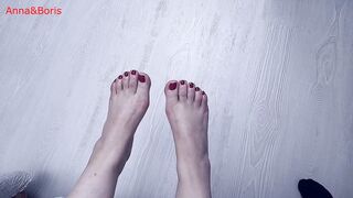 I show my beautiful and soft feet in the new take video.