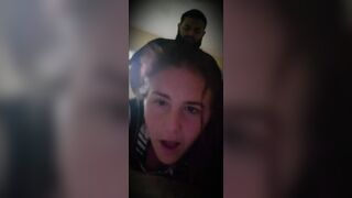 White girl cheats on boyfriend gets cream pie, she lets me cum inside her. Doggystyle