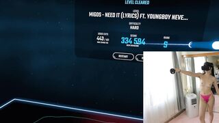 Hairy Twitch Gamer Girl Playing VR Wearing a Buttplug