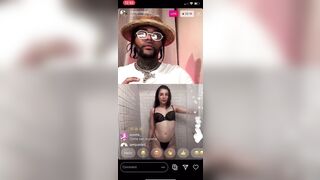 WHITE GIRL GROUPIE PUTS ON a SHOW FOR RAPPER GOLD GAD ON INSTAGRAM LIVE