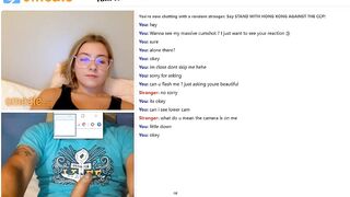 Omegle girl wants to see my huge cumshot