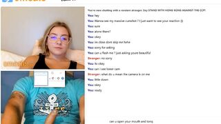 Omegle girl wants to see my huge cumshot