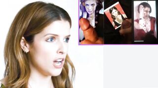 Anna Kendrick reacting to cum tribute videos