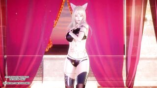 MMD Loona - PTT (Paint The Town) Sexy Kpop Dance Ahri Akali Seraphine League of Legends KDA