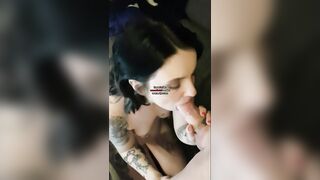 she takes pleasure in sucking my cock and taking her facial