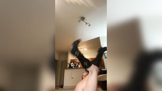 Quick Strip Tease Dance While Wearing Boots