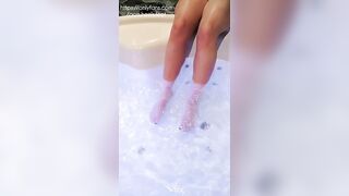 Wet legs and feet show in the health suite