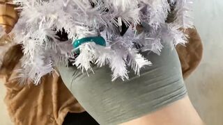 Stuck & stuffed under the XxxMas Tree! Free use fucking, he cums 4 times!