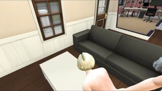 With a lover. Elderly businessman fucks | video game sex