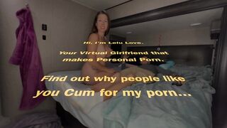 Homemade couple chatting openly with YOU behind the scenes before suck & fuck to cumshot then more chat after - Lelu Love