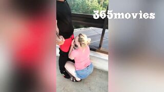 Risky Sneaky NO CONDOM Cheating Public Sex On Bridge