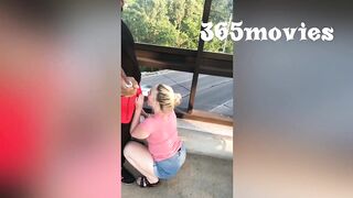 Risky Sneaky NO CONDOM Cheating Public Sex On Bridge