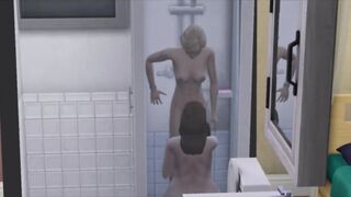 Lesbians Fuck In The Shower While Husband At Work | sims 4