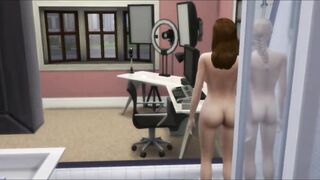 Lesbians Fuck In The Shower While Husband At Work | sims 4