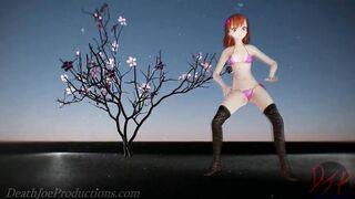 MMD R18 4k Misaka Mikoto - bikini and stockings - Paradinha - 1024