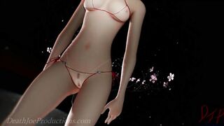 MMD R18 4k Misaka Mikoto - bikini and stockings - Paradinha - 1024