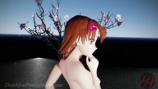 MMD R18 4k Misaka Mikoto bikini & stockings - hi fi raver - 1029