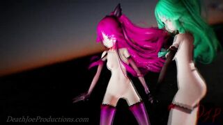 MMD R18 4k  Mirror dance Yamakaze - Lupin 1032