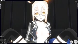 3D HENTAI X Alter posing and masturbating