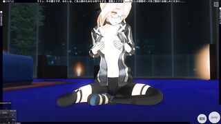 3D HENTAI X Alter posing and masturbating