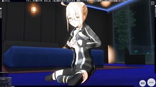 3D HENTAI X Alter posing and masturbating